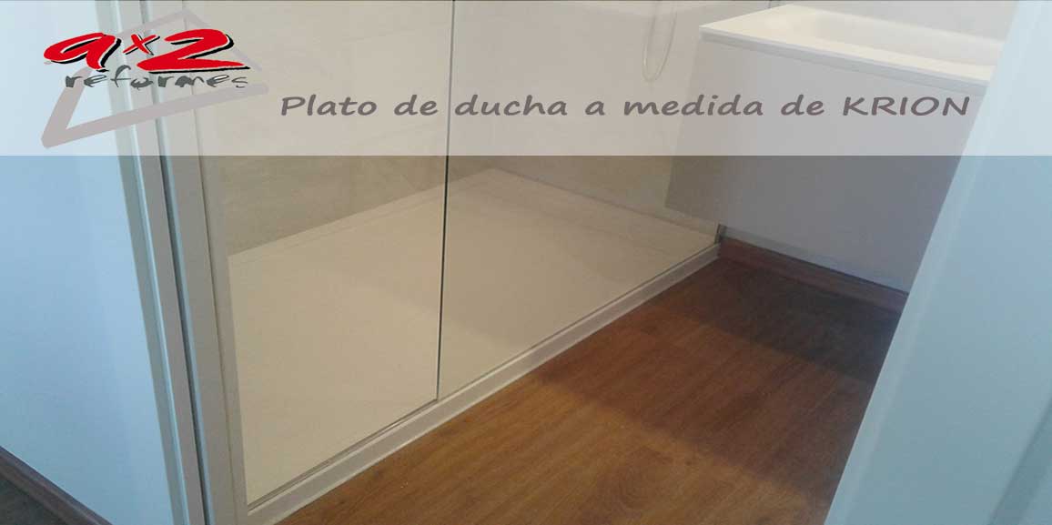 Plato de ducha a Medida, en Solid Surface KRION de Porcelanosa